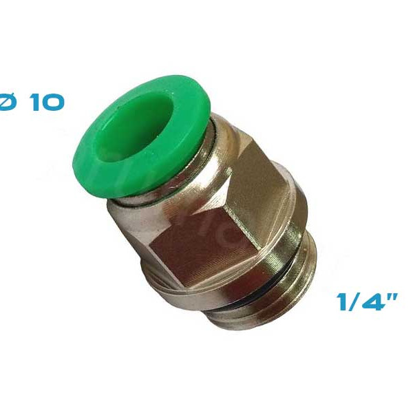 STRAIGHT THREADED ADAPTOR MALE 1/4 D10 RR6033/10 GAV