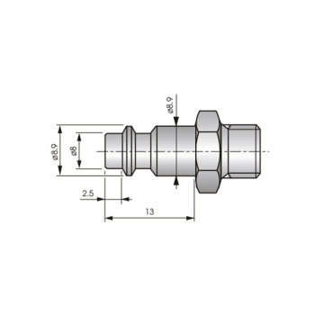 MIGNON MALE QUICK CONNECTOR 1/4
