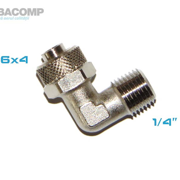 1/4 MALE THREAD L TYPE CONNECTOR FOR 4X6 HOSE A162/5 VEPA