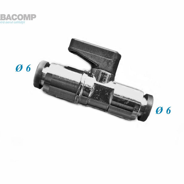 Robinet Push In Pentru Furtun De 6mm A314/2 VEPA
