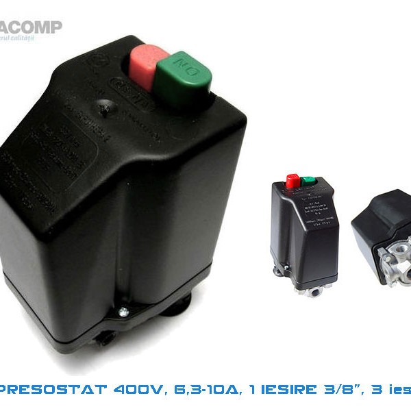 400V 6,3-10A PRESSURE SWITCH ONE CONNECTION 3/8 THREE CONNECTIONS 1/4 ET24V3/86,3/10 NE-MA