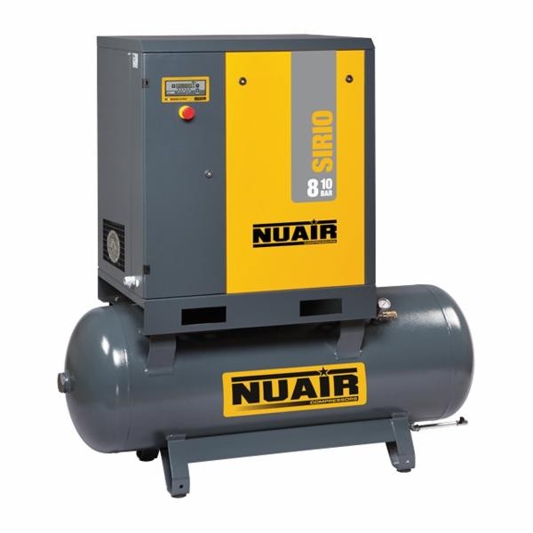 SCREW AIR COMPRESSOR 7.5KW 10BAR 500L SIRIO 8-10-500 ES NUAIR SCREW AIR COMPRESSOR 7.5KW 10BAR 500L SIRIO 8-10-500 ES NUAIR