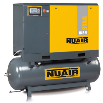 Compresor industrial cu şurub NUAIR – 18 kW Uscător si Rezervor 500 L