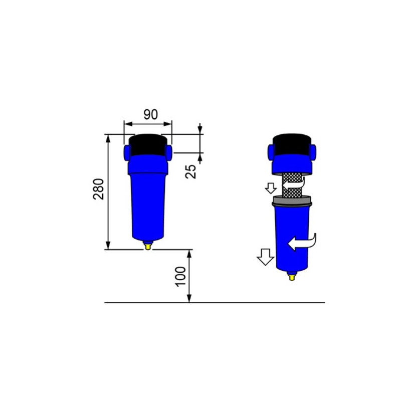 3/4 COMPRESSED AIR FILTER 0.01M HF0030 OMI 3/4 COMPRESSED AIR FILTER 0.01M HF0030 OMI