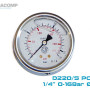 Manometru cu Glicerina Atac Posterior D63 1/4 0-16 BAR