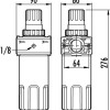 1 AIR PRESSURE REGULATOR WITH FILTER FR300 GAV