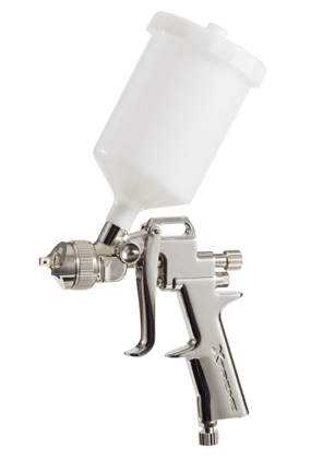 SPRAY GUN WITH GRAVITY FLOW CUP