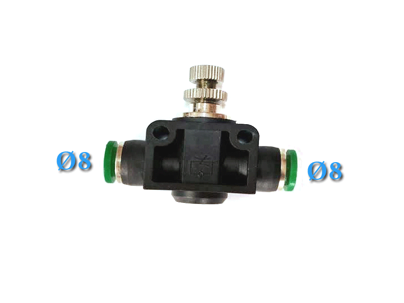BIDIRECTIONAL FLOW REGULATOR FOR 8mm HOSE