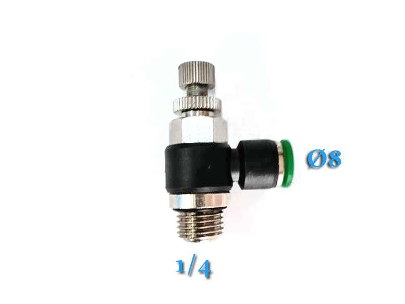 1/4 MALE THREAD UNIDIRECTIONAL FLOW REGULATOR FOR 8mm HOSE