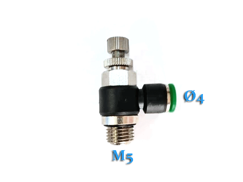 M5 MALE THEREAD UNIDIRECTIONAL FLOW REGULATOR FOR 4mm HOSE